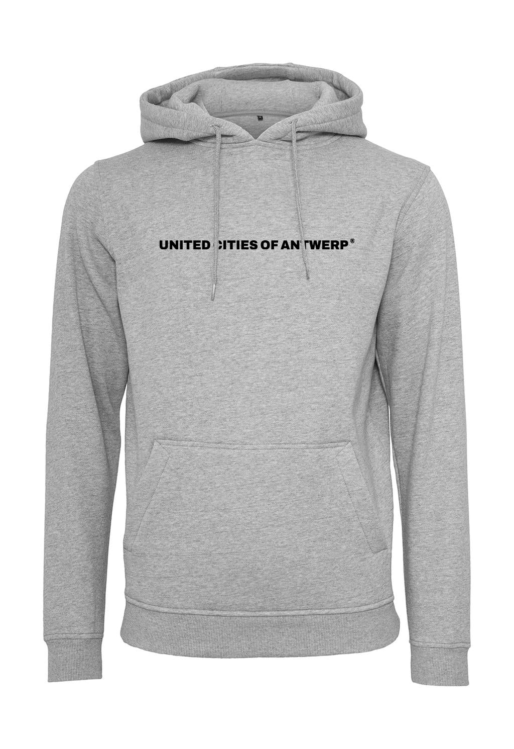 Grijze hoodie met zwarte pirint - INITED CITIES OF ANTWERP®
