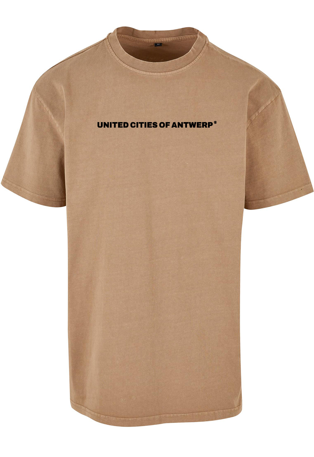 Oversized T-Shirt met zwart logo - acid washed