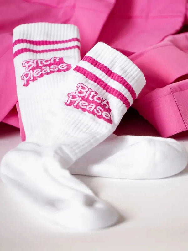 Sportsokken met 'Bitch Socks Please'-opdruk