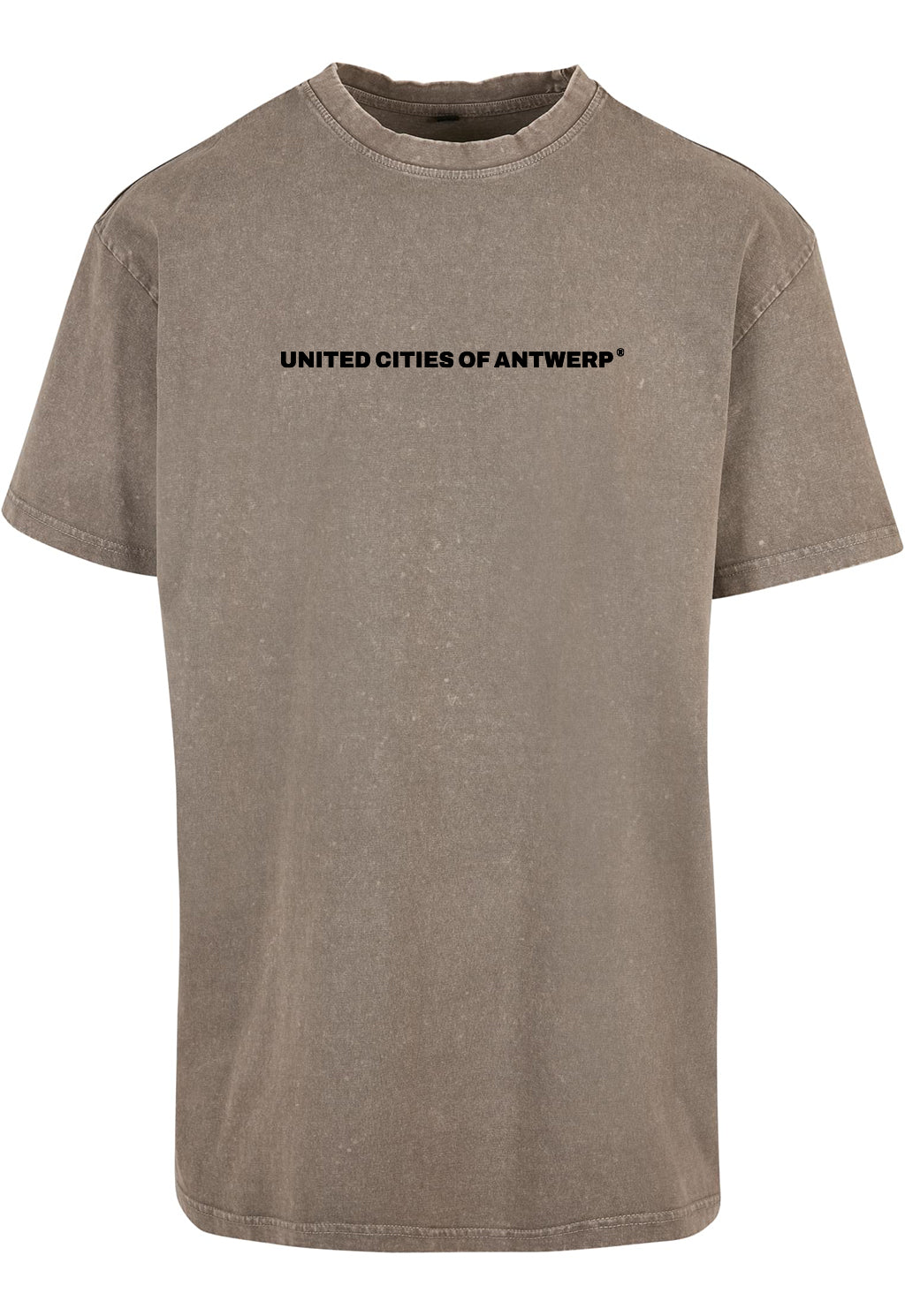 Oversized T-Shirt met zwart logo - acid washed